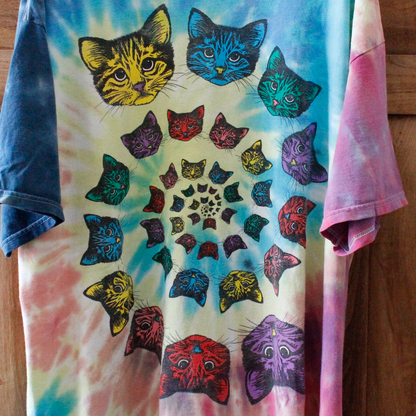 Tie-dyed Cats Psychedelic Tee