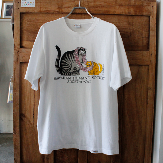 ADOPT-A-CAT Tee / 80s-90s / Made in USA / Kliban Cat