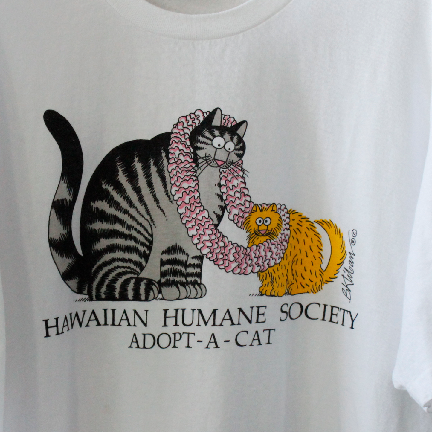 ADOPT-A-CAT Tee / 80s-90s / Made in USA / Kliban Cat