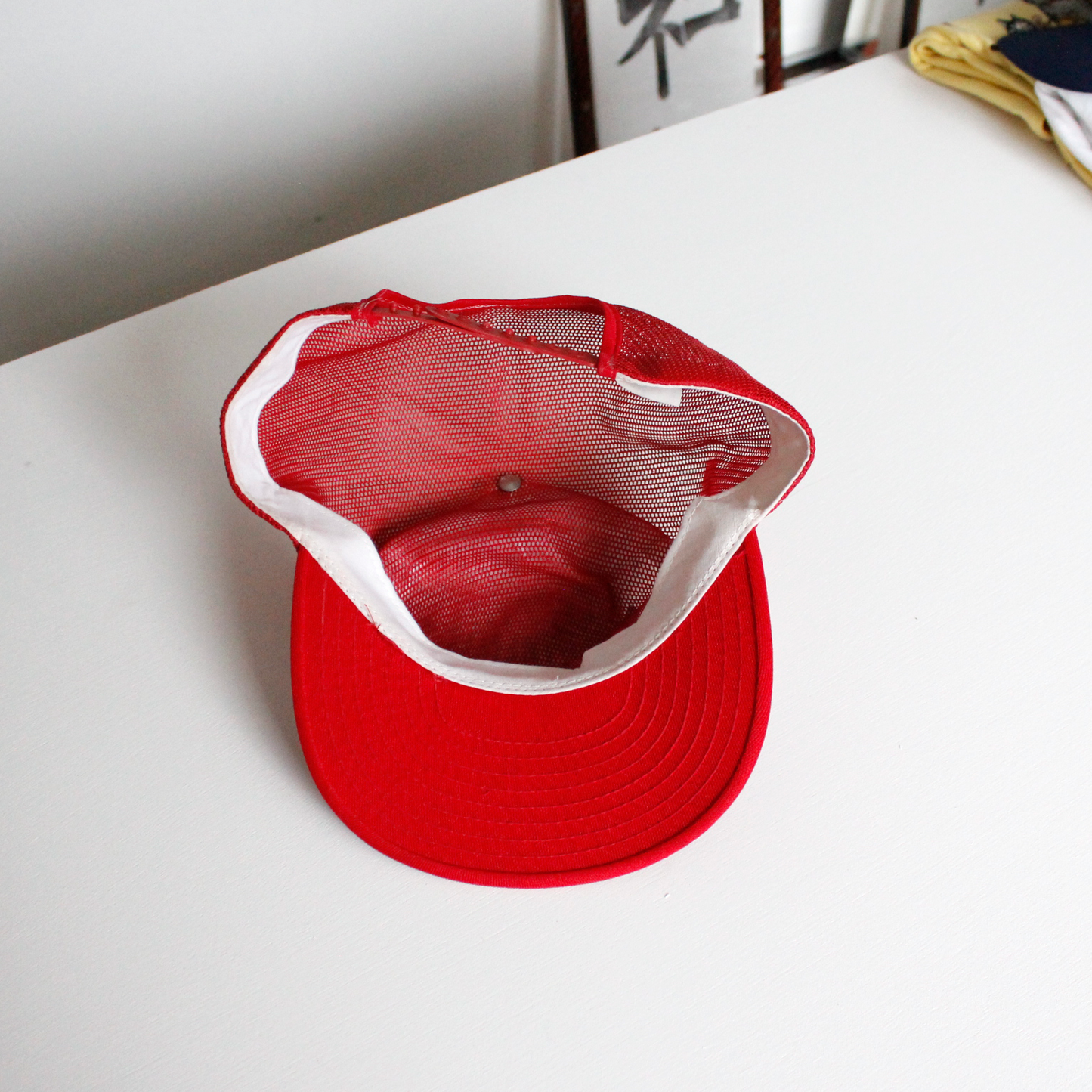 BEMIS Snapback Cap / Red & White / Made in USA