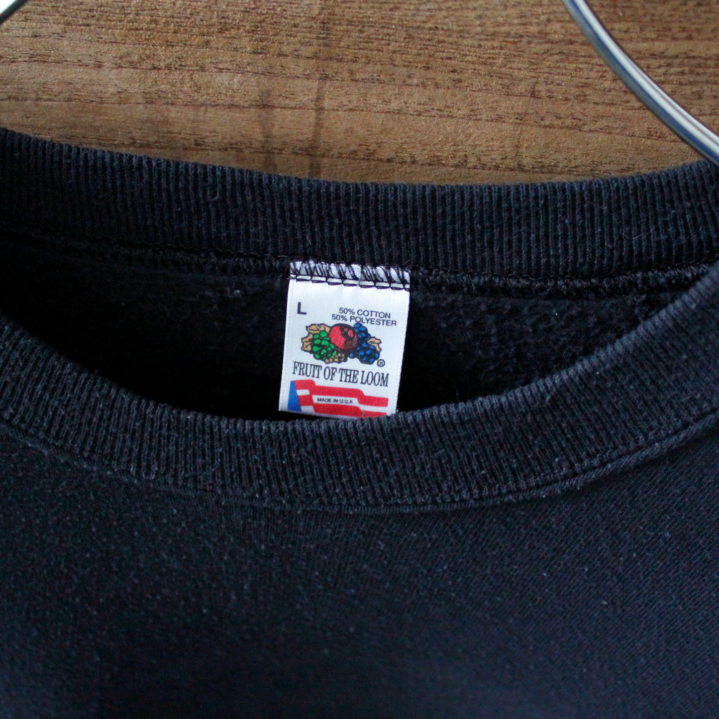 Black Cat on Black Sweat / 90s / Made in USA