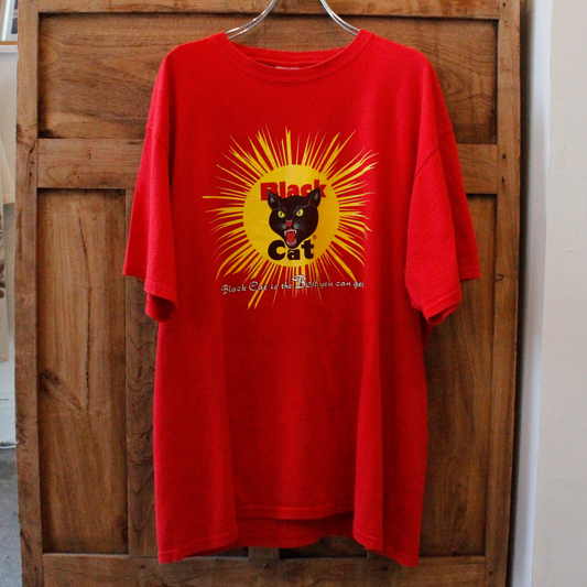 Black Cat Fireworks Red Tee