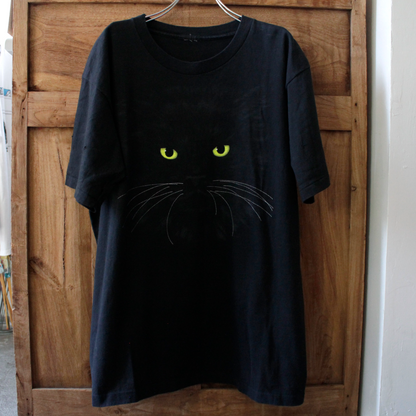 Black Cat on Black Tee / No tag