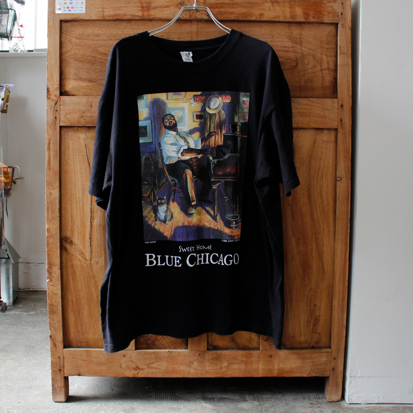 BLUE CHICAGO "Fat Cats" Tee / 90s-