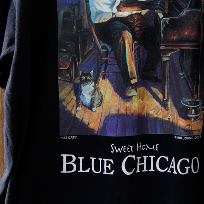 BLUE CHICAGO "Fat Cats" Tee / 90s-