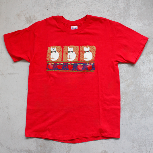 Cats and Apples Tee / Made in USA