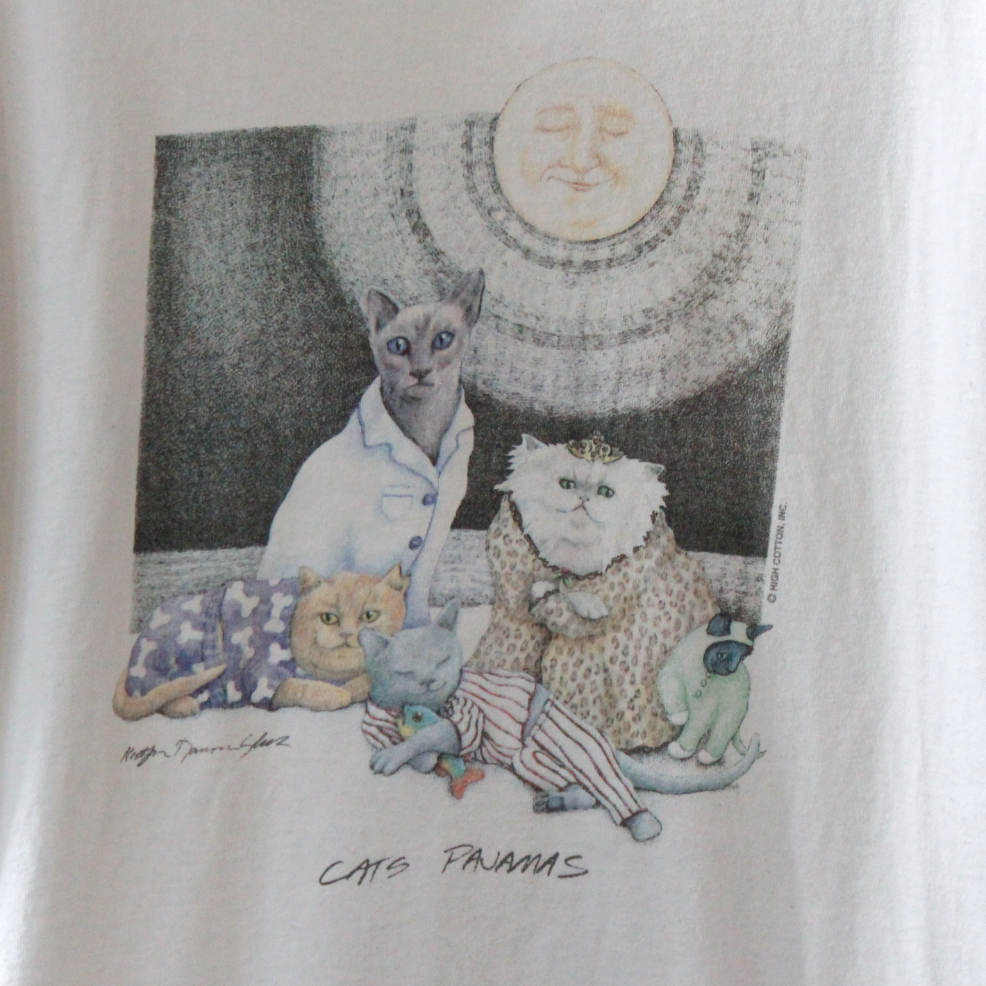 Cats Pajamas Tee / 90s / Made in USA