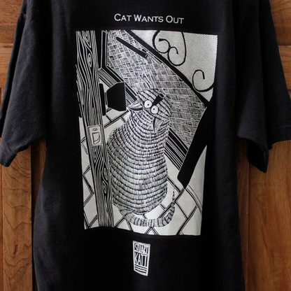 Cat Wants In, Cat Wants Out Tee / 80s / STUART KATT / Made in Canada