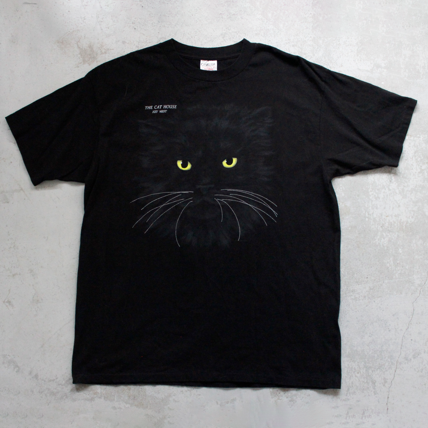 THE CAT HOUSE KEY WEST Black Tee / Made in USA