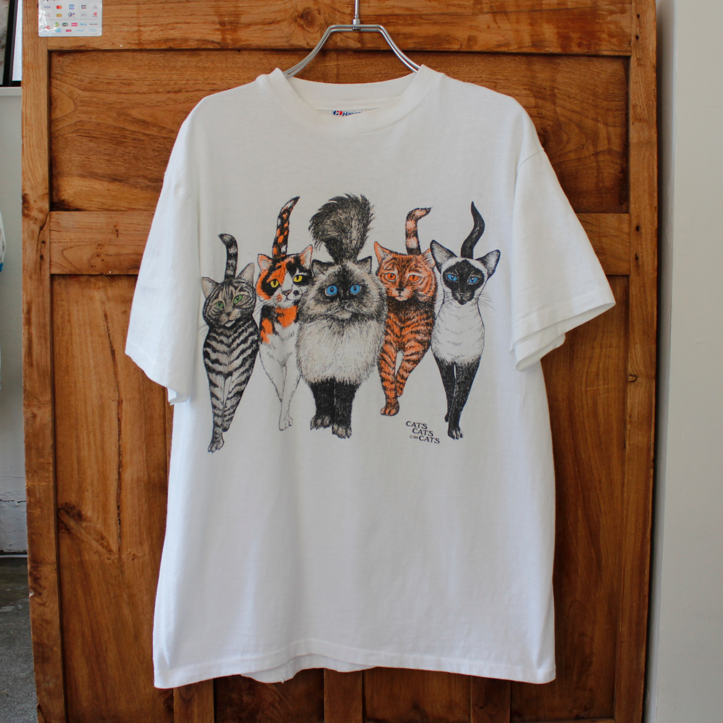 CATS CATS CATS 5 Tee / 80s / Made in USA