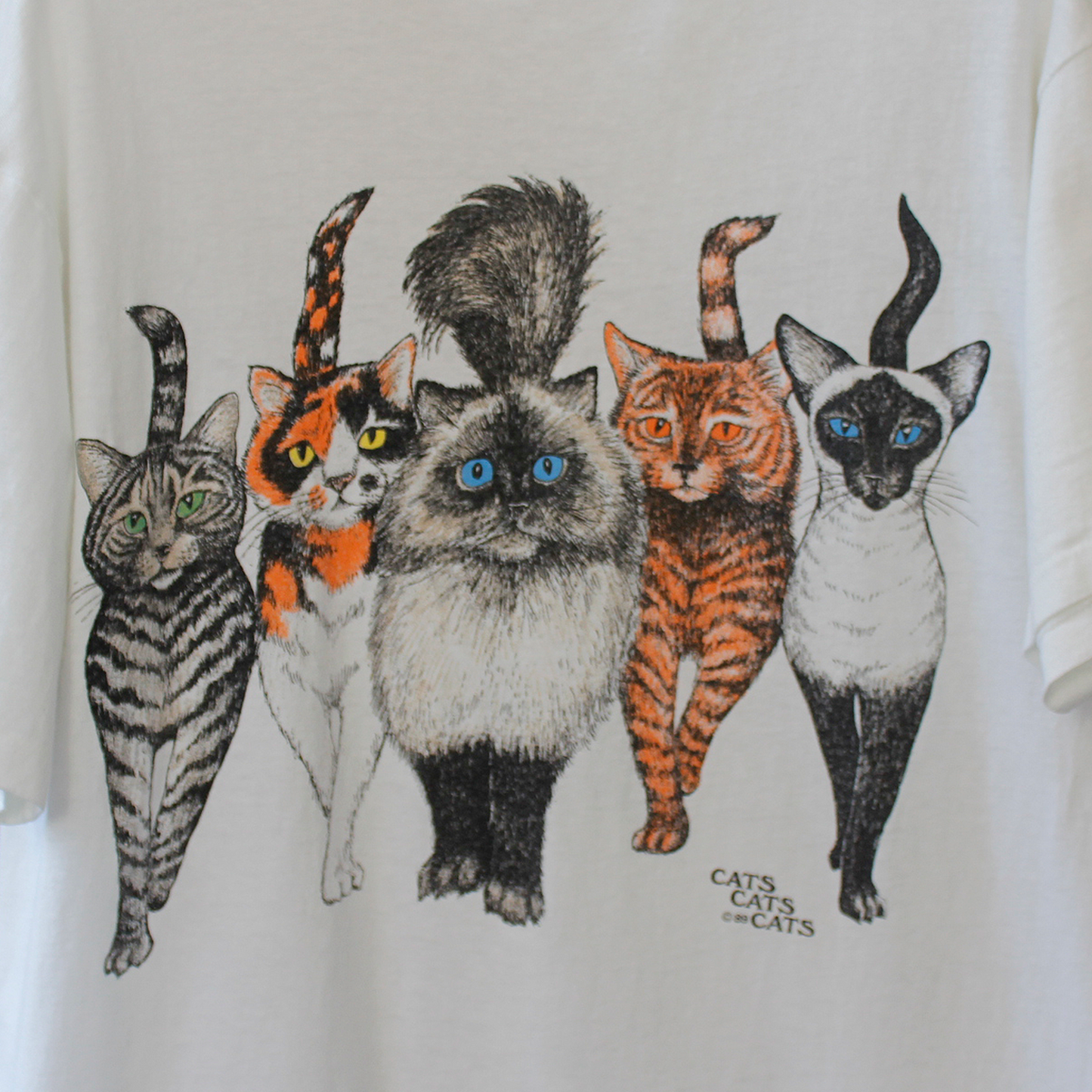 CATS CATS CATS 5 Tee / 80s / Made in USA