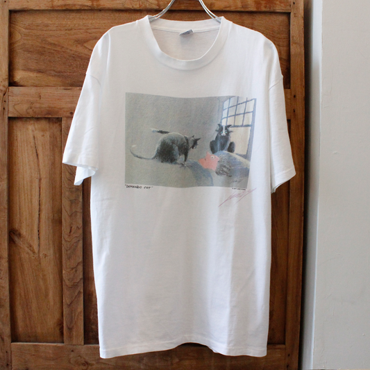 Demand Cat (Jeff Leedy) Tee / 90s / Made in USA