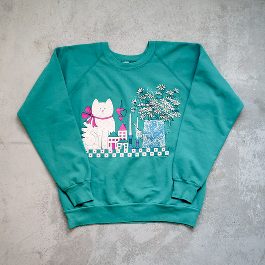 Fancy Cat Sweat / 90s / Made in USA