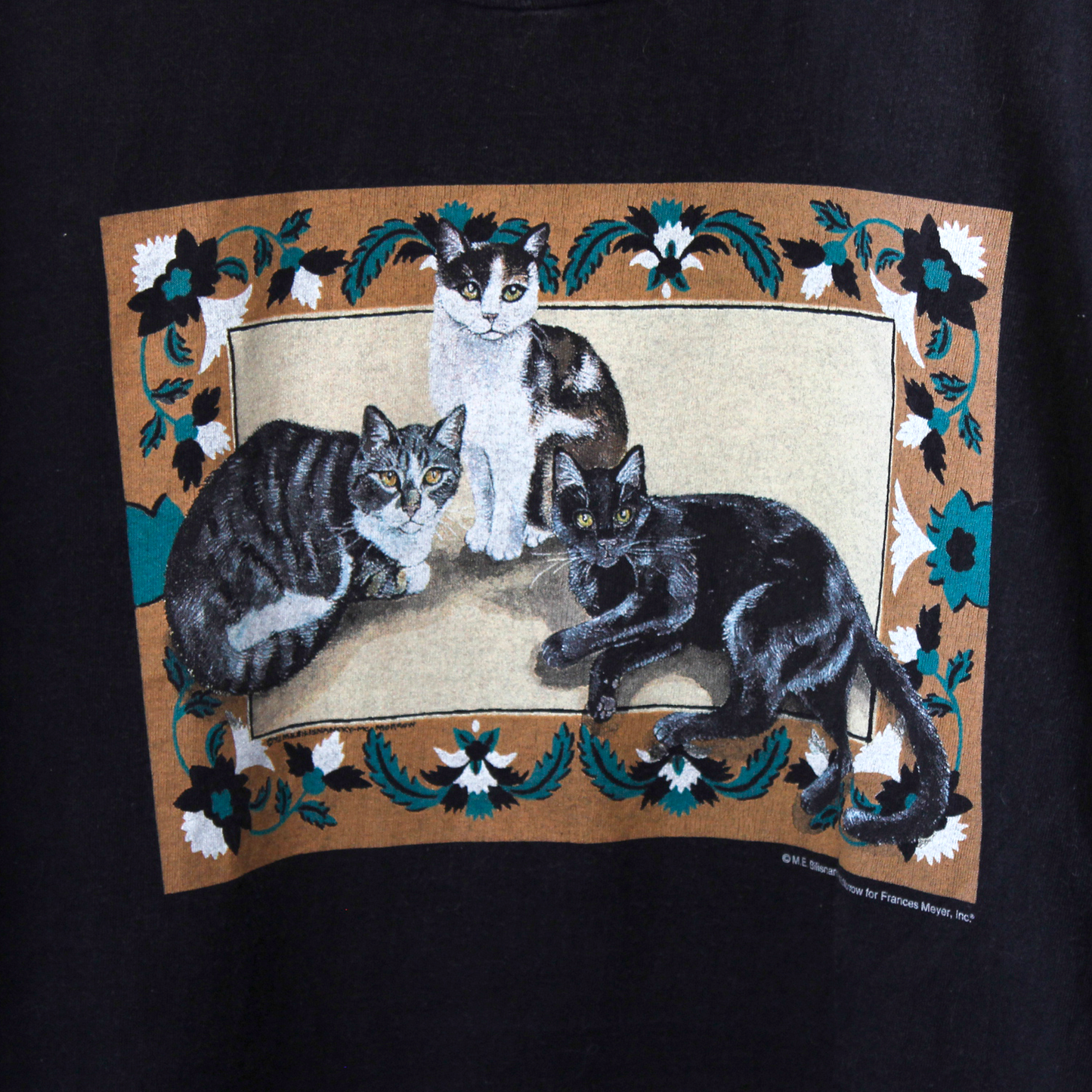 Framed 3 Cats Tee / 90s / Made in USA