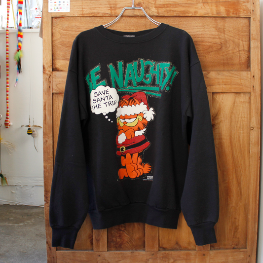 Garfield "Be Naughty!" Christmas Sweat / 90s / Made in USA