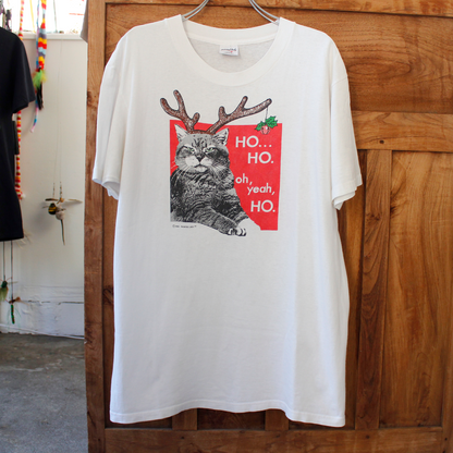 HO HO Christmas Tee / 90s / Made in USA