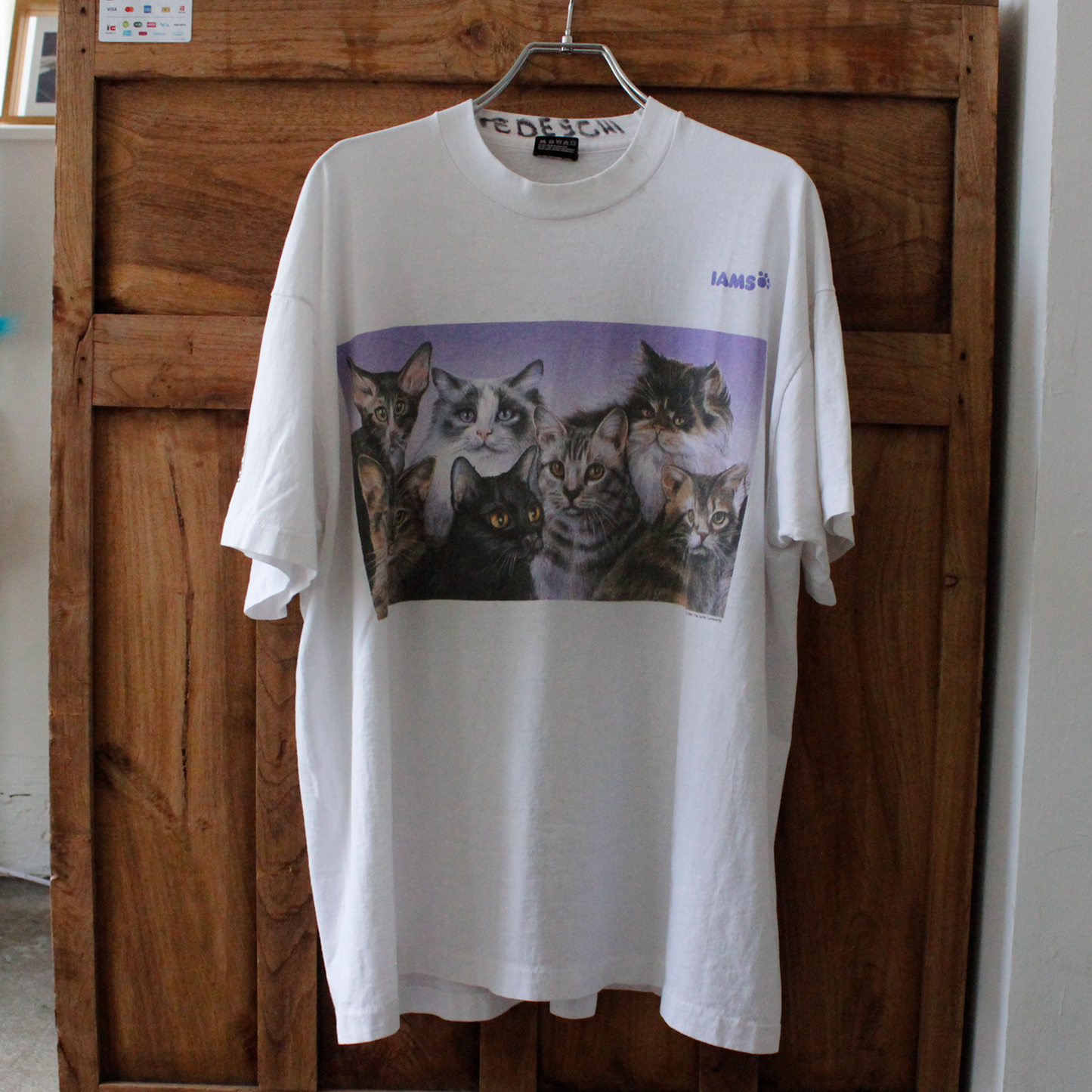 IAMS 7 Cats Tee / 90s / Made in USA