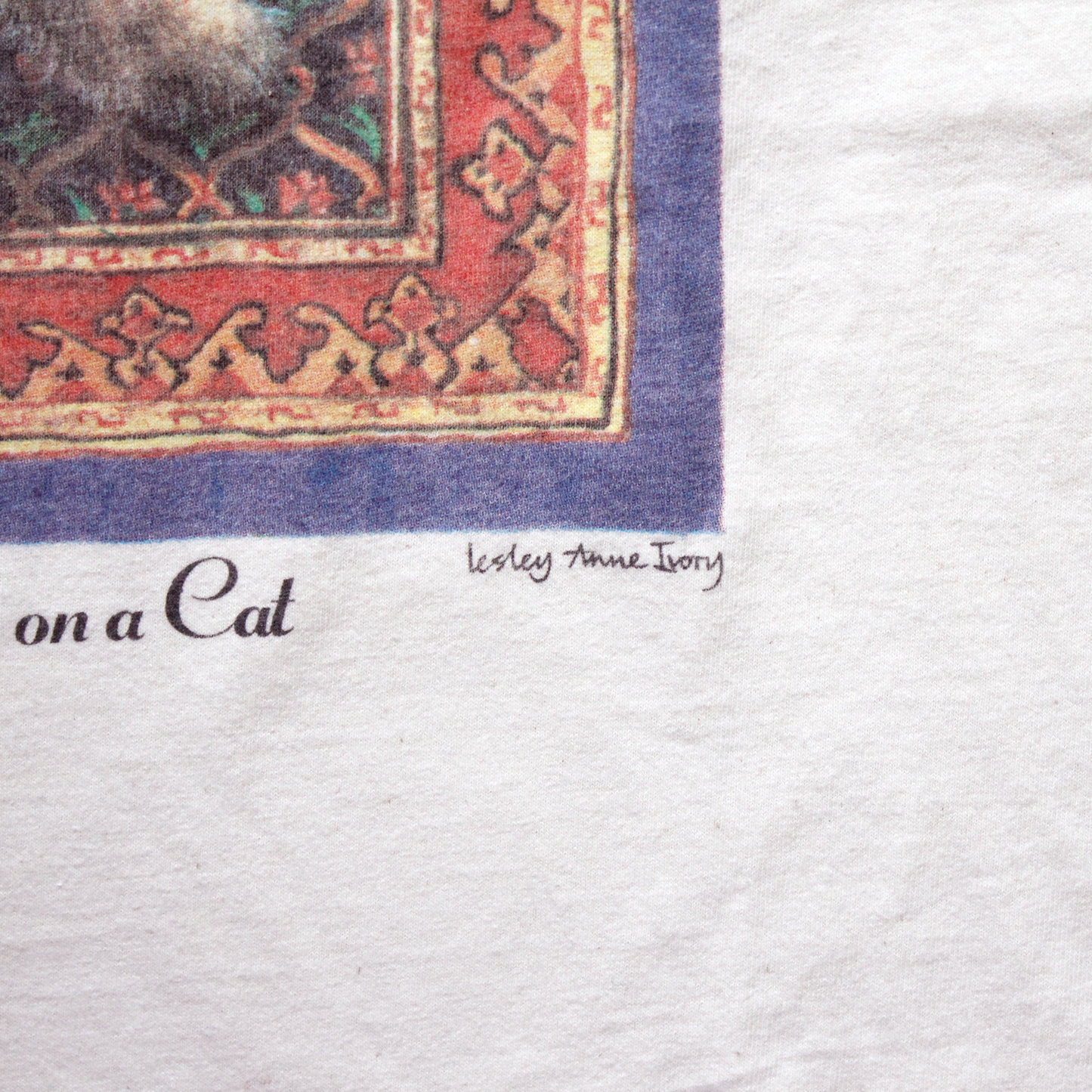 One Can Never Improve on a Cat Tee / Ivory Cats / Made in USA