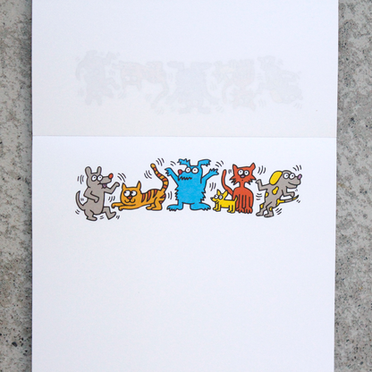 Keith Haring Cats and Dogs Notepad