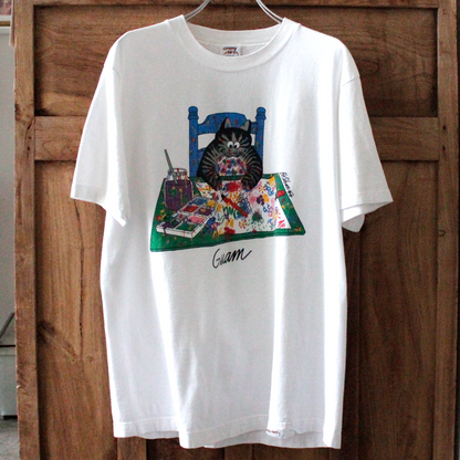 Painting Kliban Cat Tee / 90s / Made in USA / Crazy Shirts