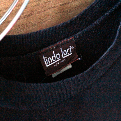 Linda Lori Black Sweat / Made in USA / 90s