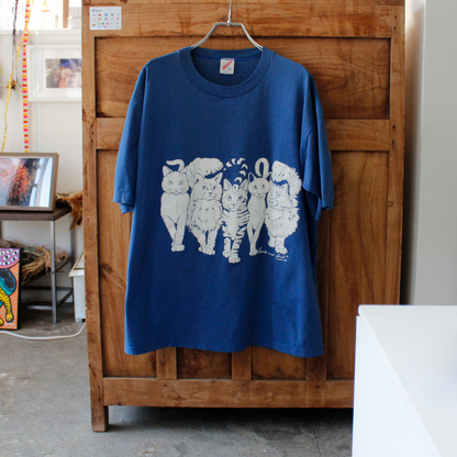 Linda Lori Blue Tee / 90s / Made in USA