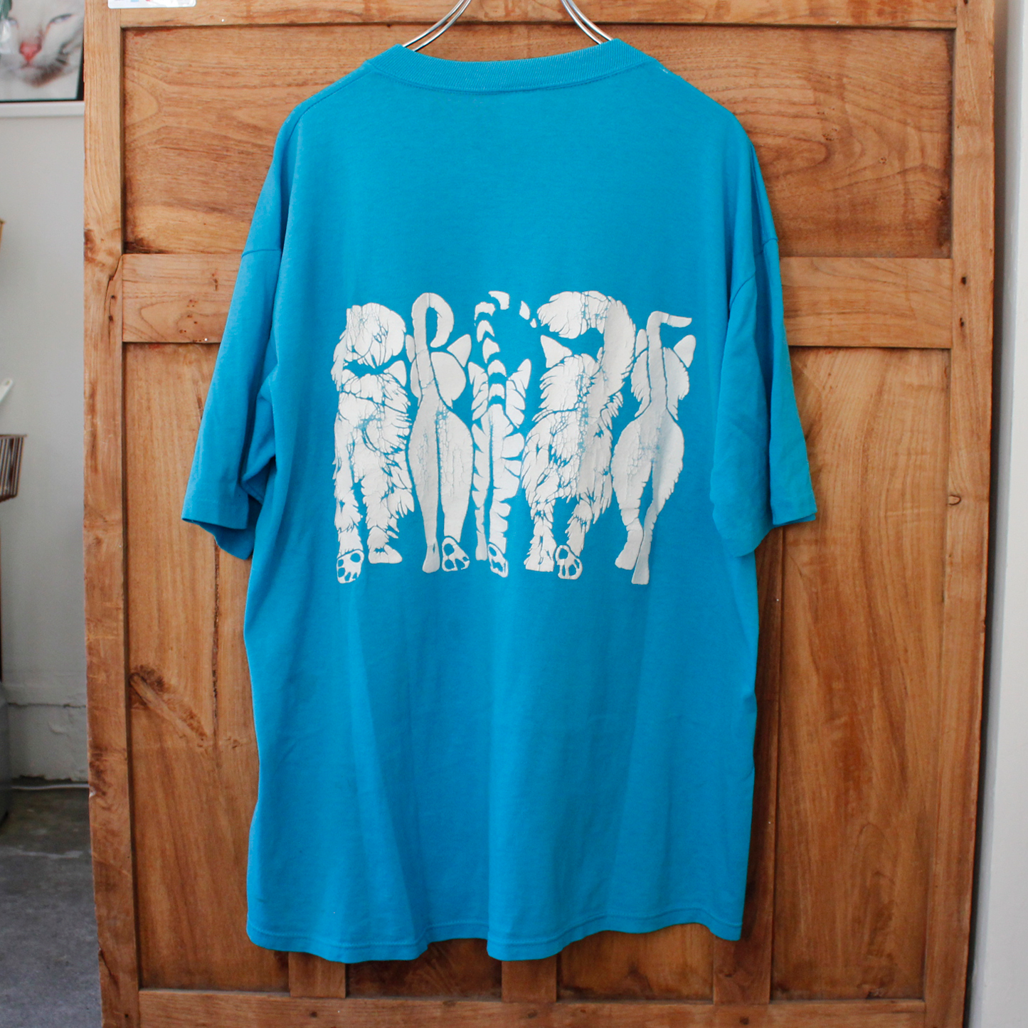 Linda Lori Sky Blue Tee / 90s / Made in USA