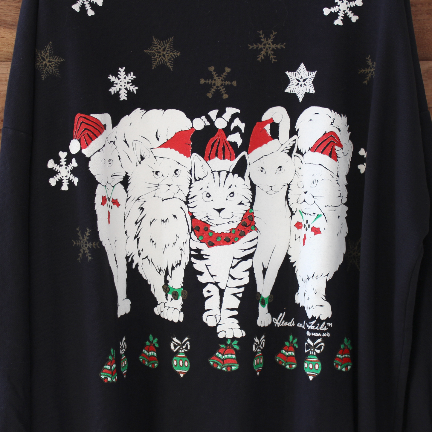 Linda Lori Xmas Sweat / 80s / Made in USA