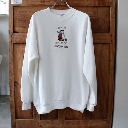 Love Me, Love My Cat Sweat / 80-90s / Made in USA