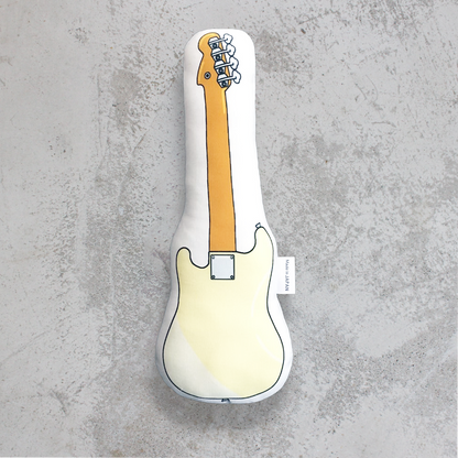 Bass Guitar Cat Toy / Off White