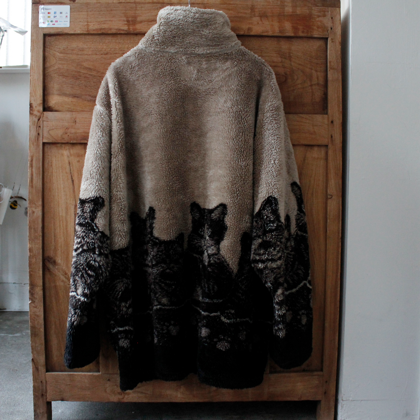 Cats and Paws Fleece Jacket / Mazmania  / 90s / Made in USA