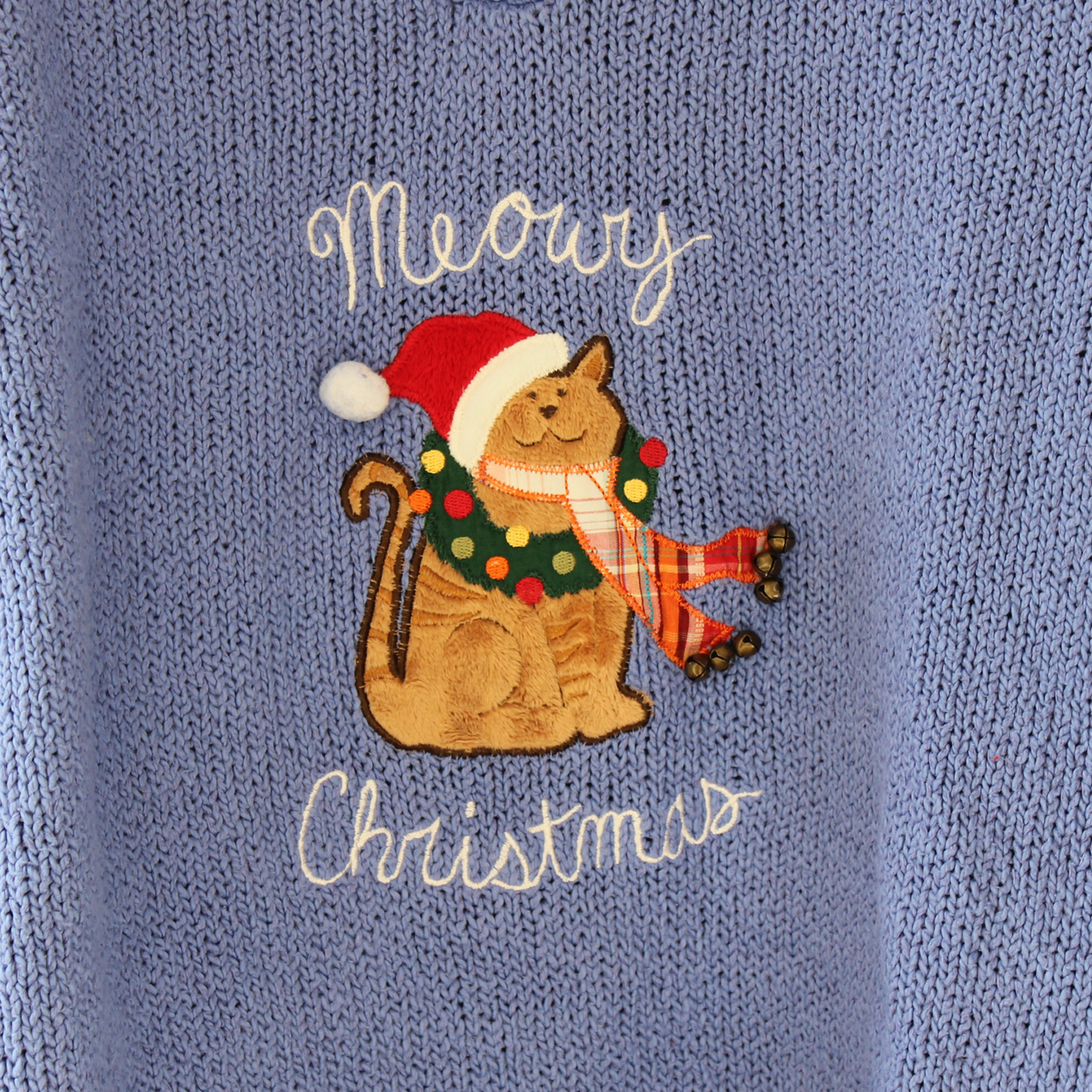 Meowy Christmas Knit Sweater / Christpher & Banks / 00s