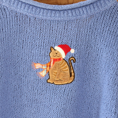 Meowy Christmas Knit Sweater / Christpher & Banks / 00s