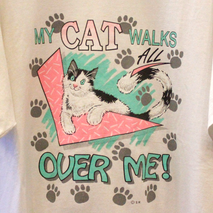 My Cat Walks All Over Me Tee / Made in USA