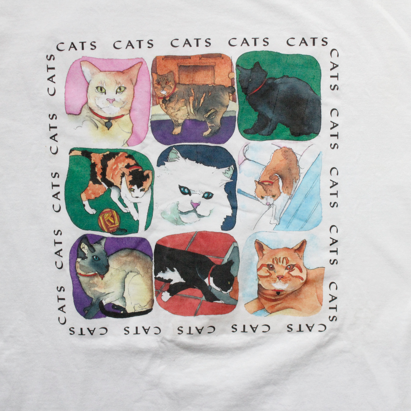 Nine Painted Cats Tee / Made in USA