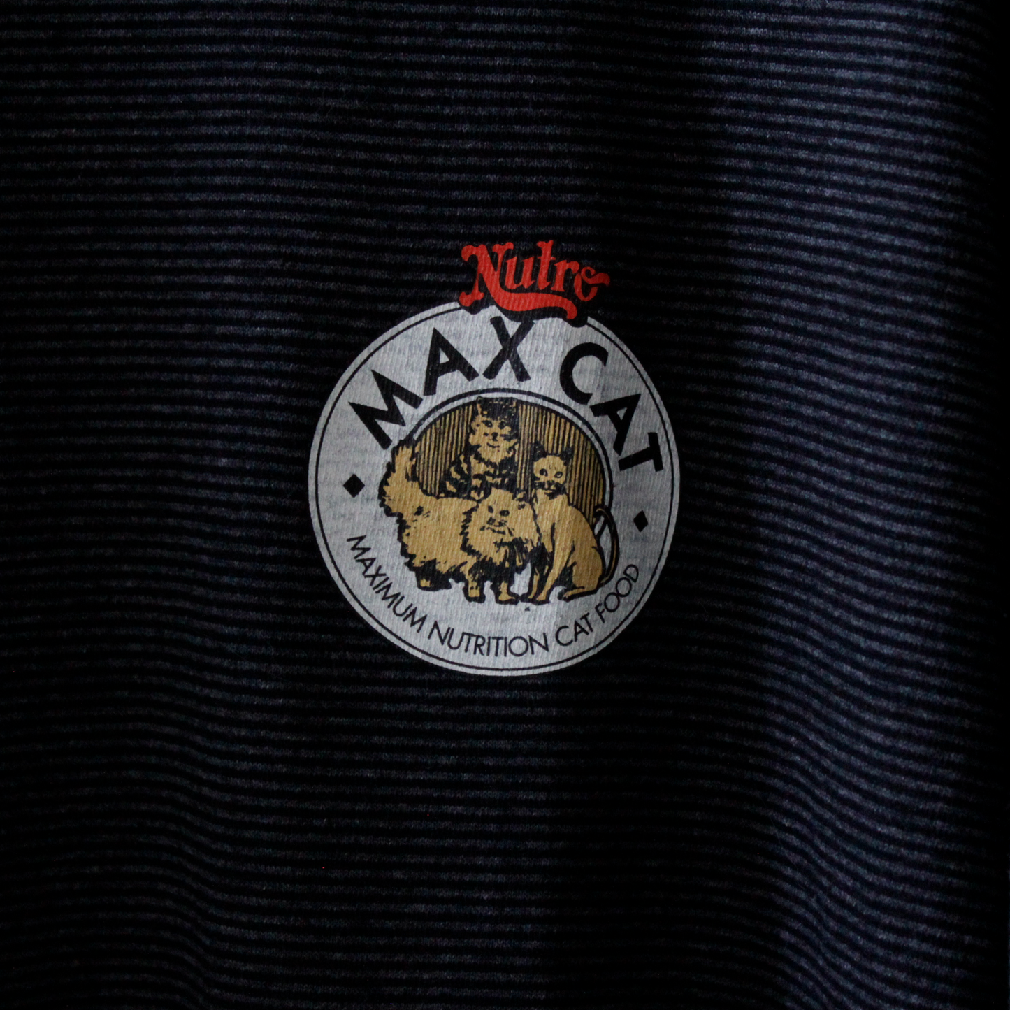 Nutro Max Cat Border Tee / 90s / Made in USA