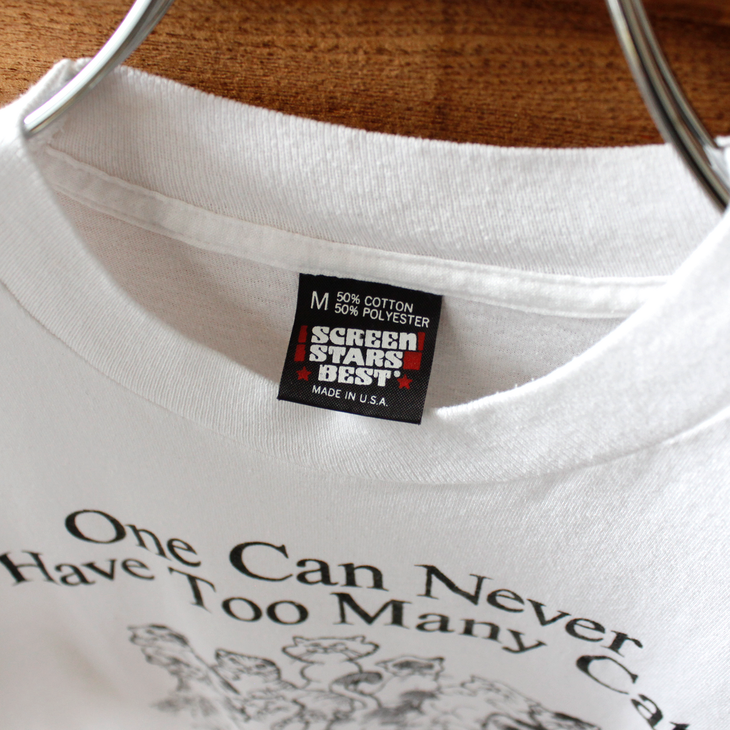 One Can Never Have Too Many Cats Tee / 80s / Made in USA