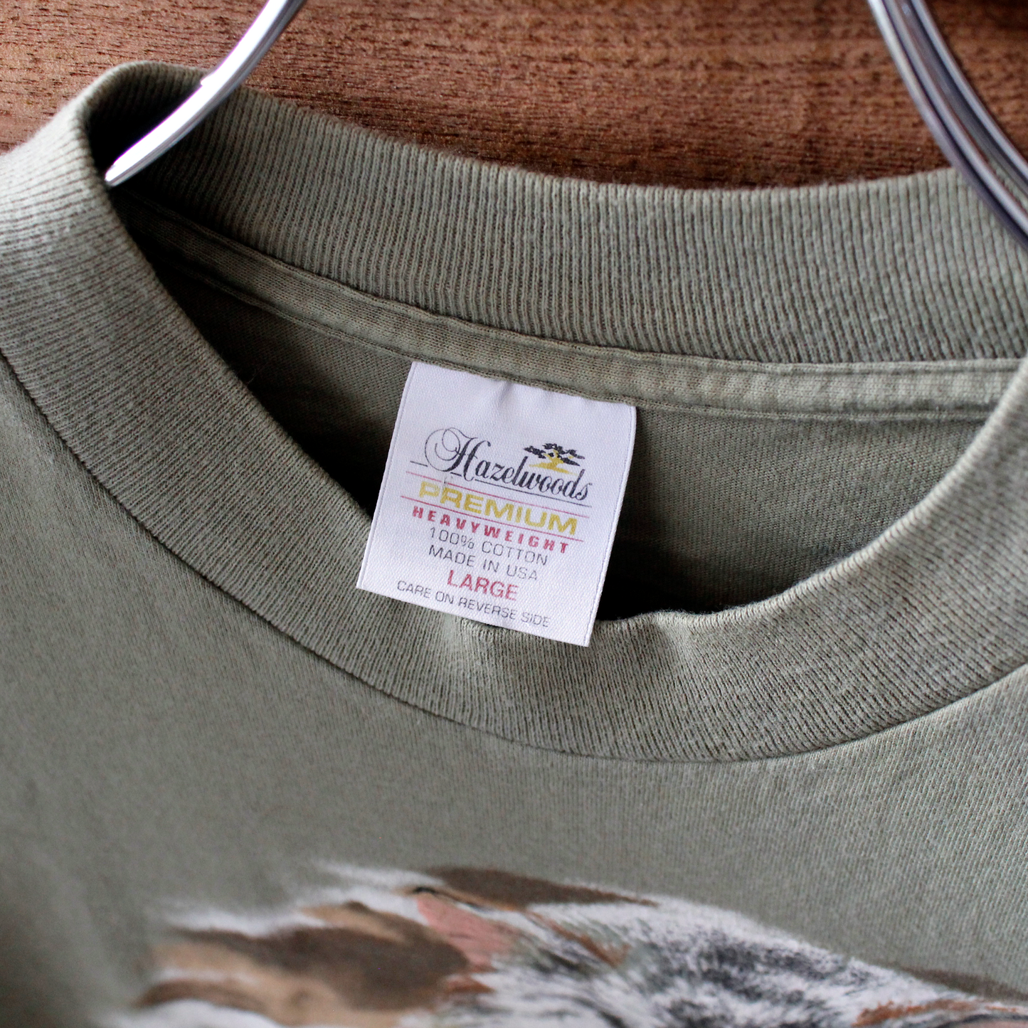 Painted Cats Khaki Tee / 90s / Made in USA